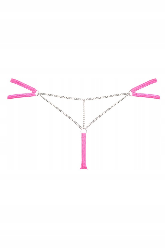 Сексуальні стрінги з ланцюжком Obsessive Chainty thong pink L/XL