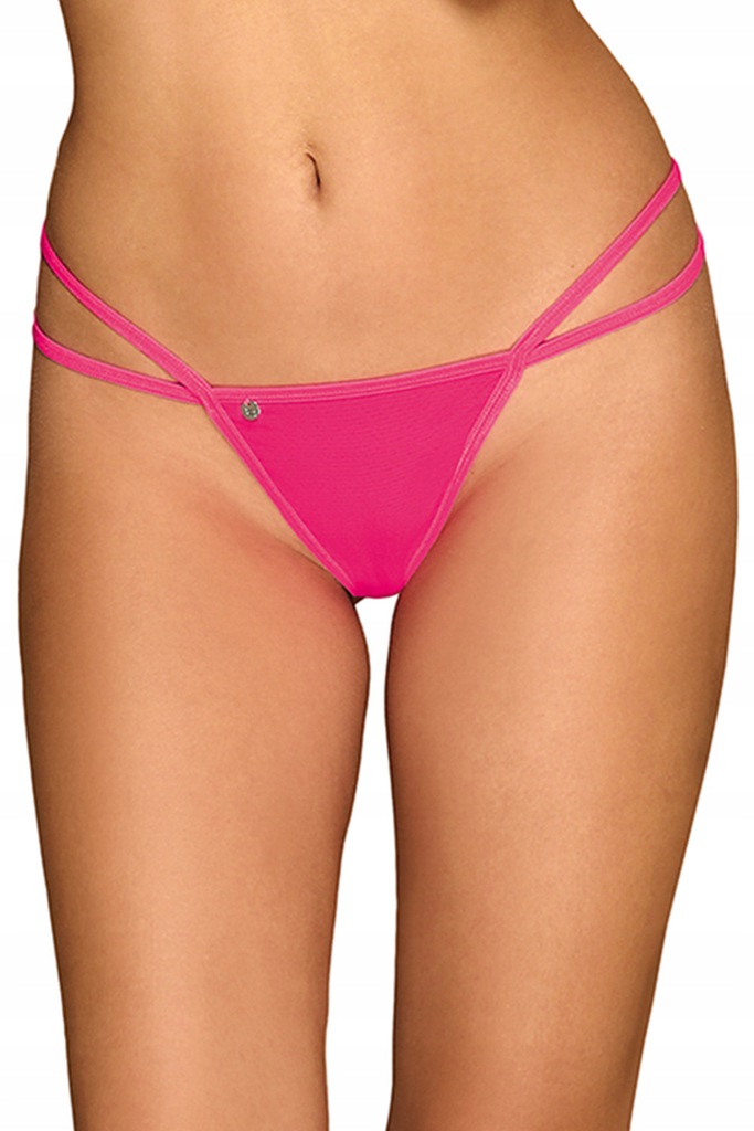 Сексуальные стринги с цепочкой Obsessive Chainty thong pink S/M
