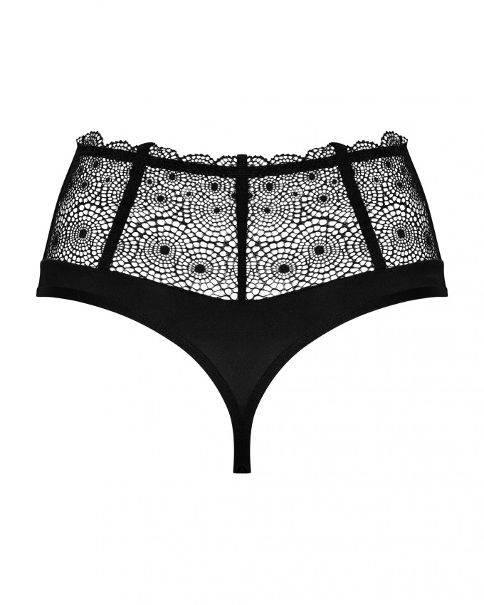 Сексуальні стрінги на високій талії Obsessive Sharlotte panties black L/XL