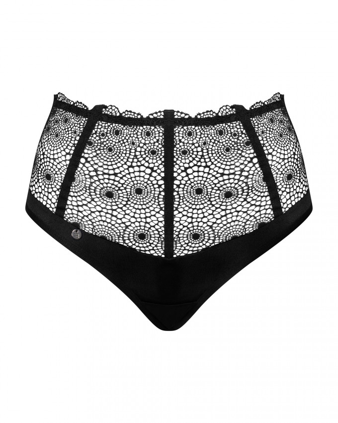 Сексуальні стрінги на високій талії Obsessive Sharlotte panties black L/XL