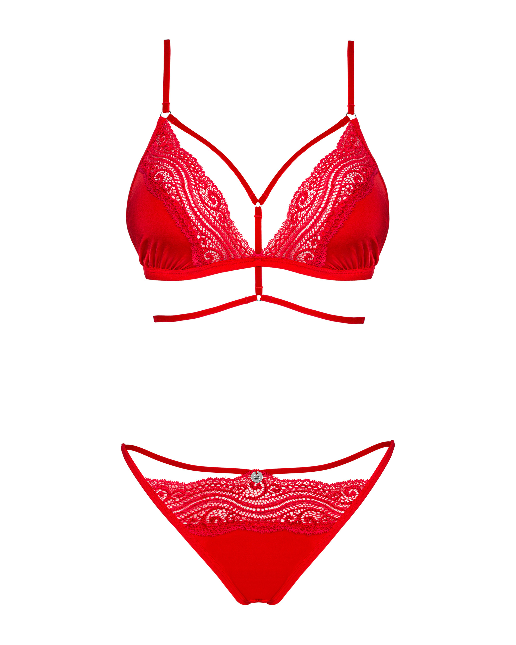 Сексуальний комплект Obsessive Diyosa set 2-pcs red XS/S