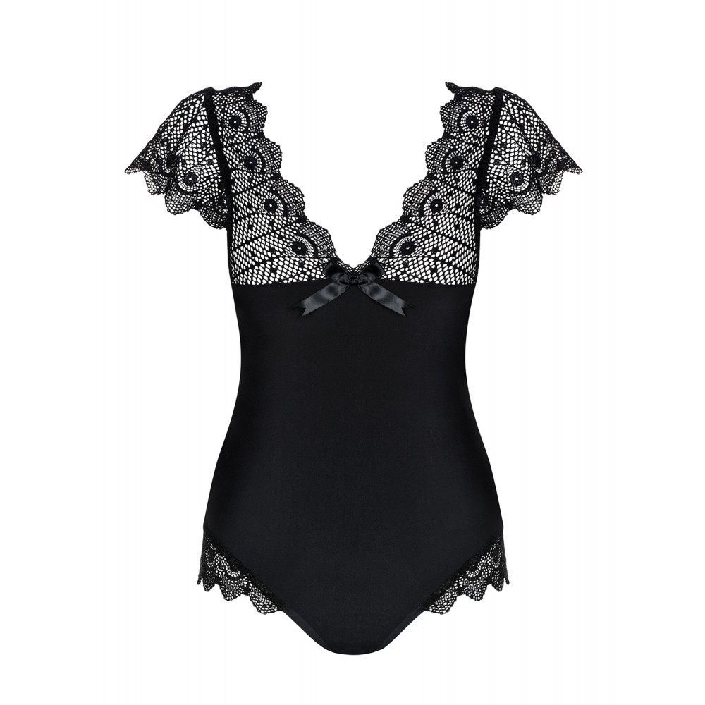Боді Obsessive Moketta teddy S/M чорний