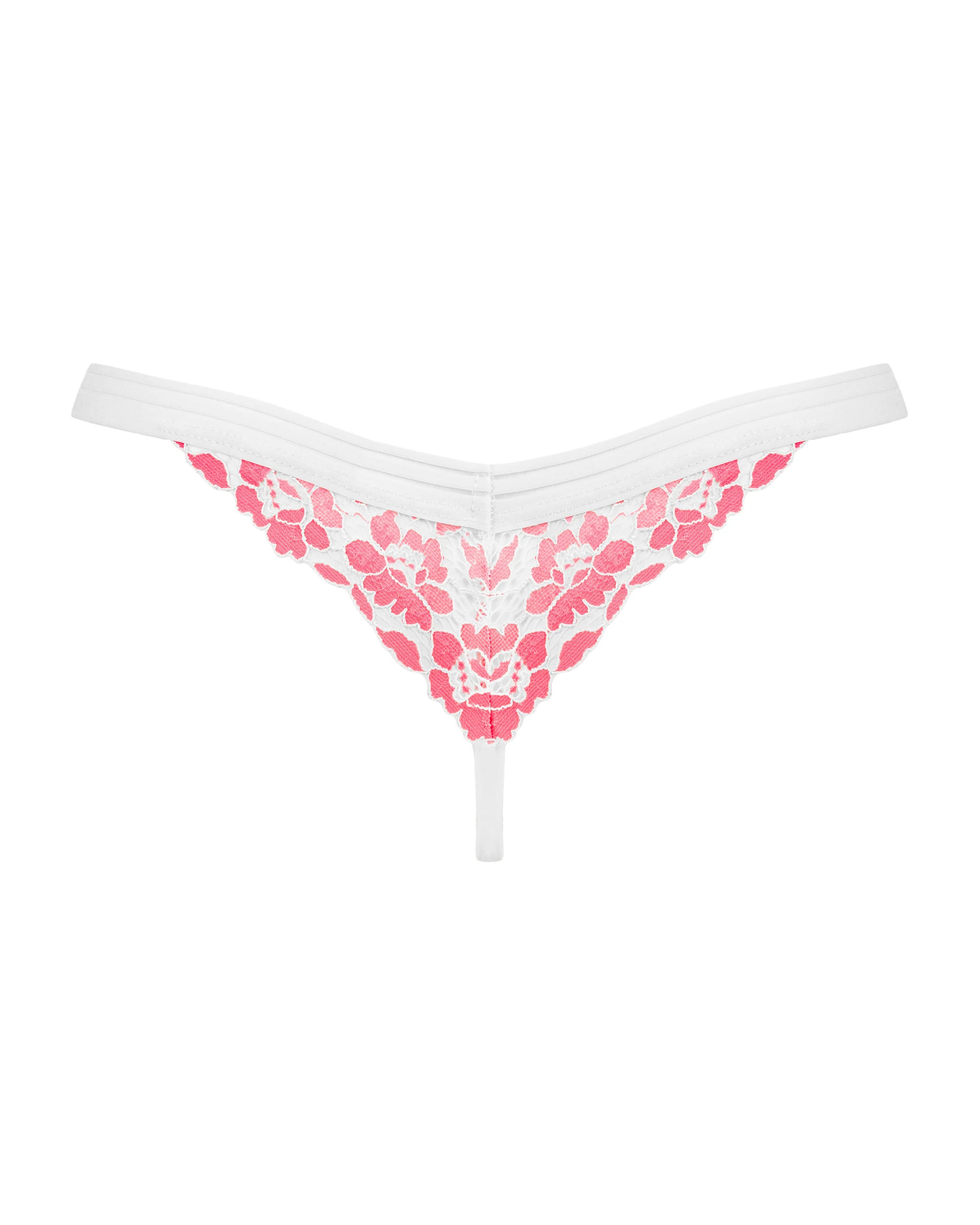 Трусики стринги кружевные Obsessive Bloomys thong S/M