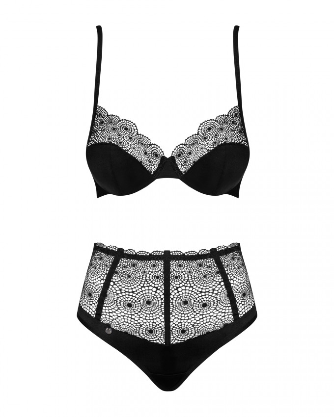Сексуальний комплект Obsessive Sharlotte 2-pcs set black S/M