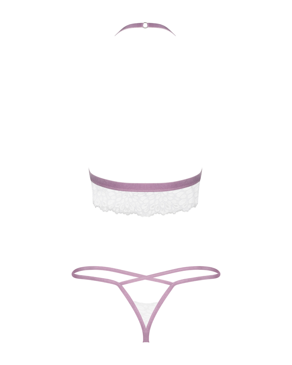 Еротичний комплект мереживний Obsessive Lilyanne 2-pcs set white S/M