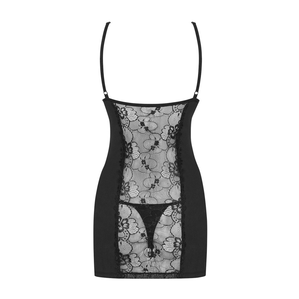 Пеньюар Obsessive Heartina и стринги S/M