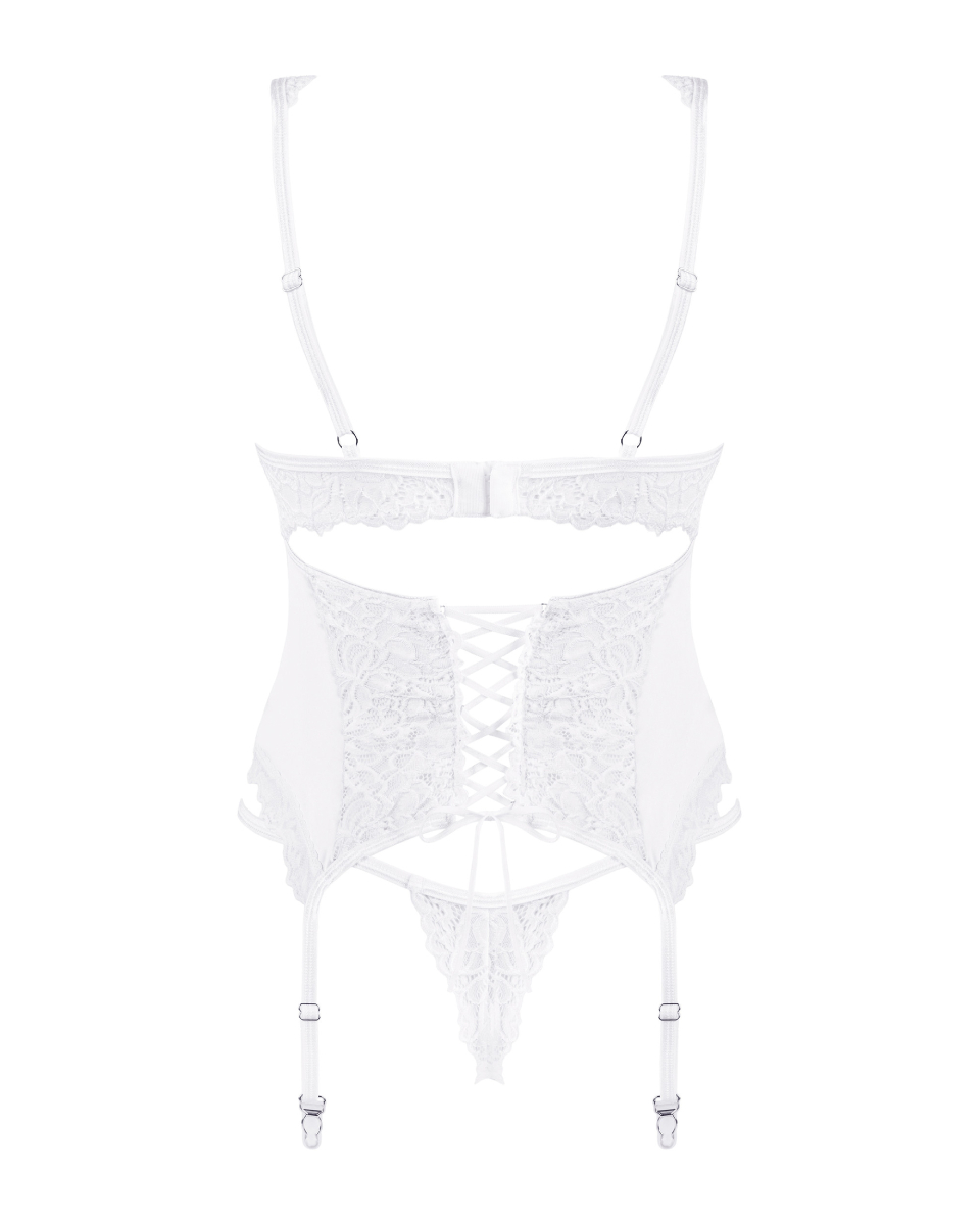 Комплект Obsessive Amor Blanco, білий, S/M