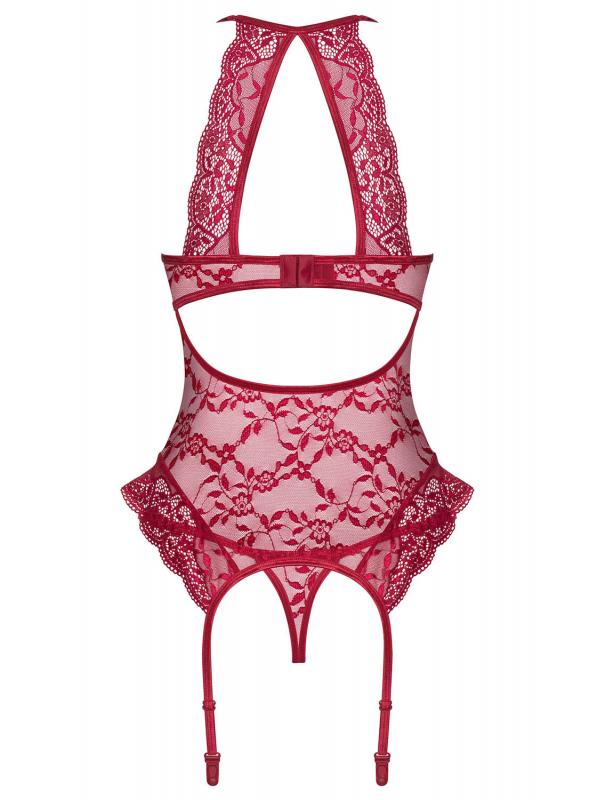 Комплект Obsessive Ivetta корсет та стрінги S/M