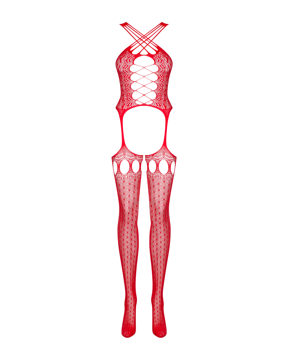 Комбинезон Obsessive Bodystocking G313 czerwony S/M/L