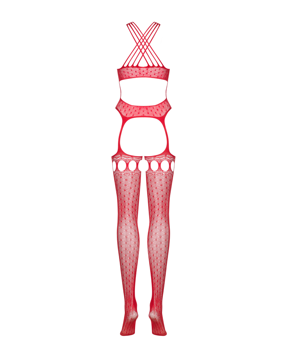 Комбинезон Obsessive Bodystocking G313 czerwony S/M/L