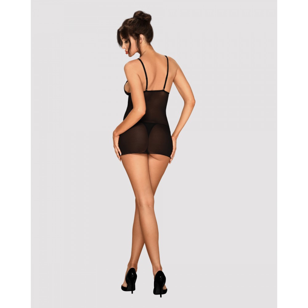 Пеньюар Obsessive Lucita и стринги S/M