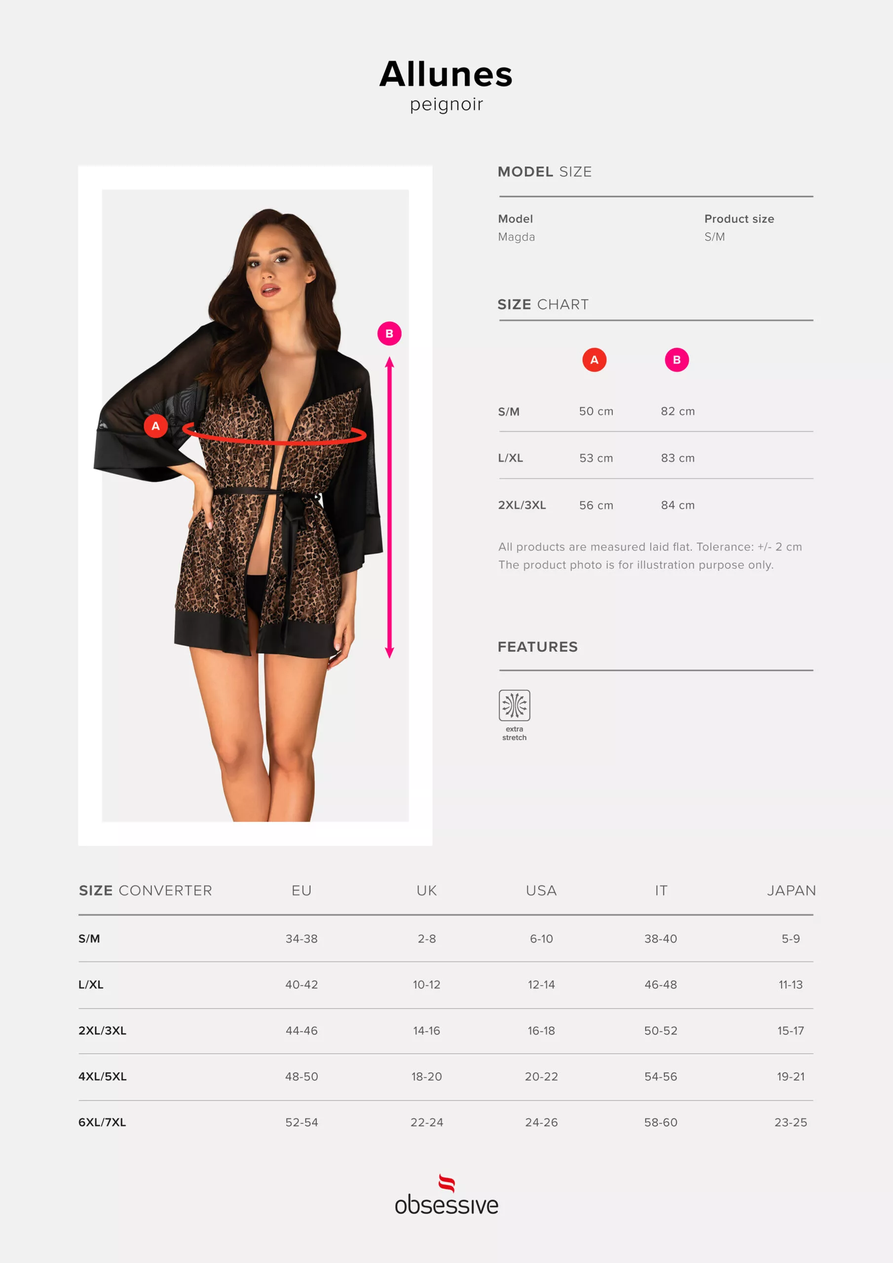 Пеньюар Obsessive Allunes peniuar S/M