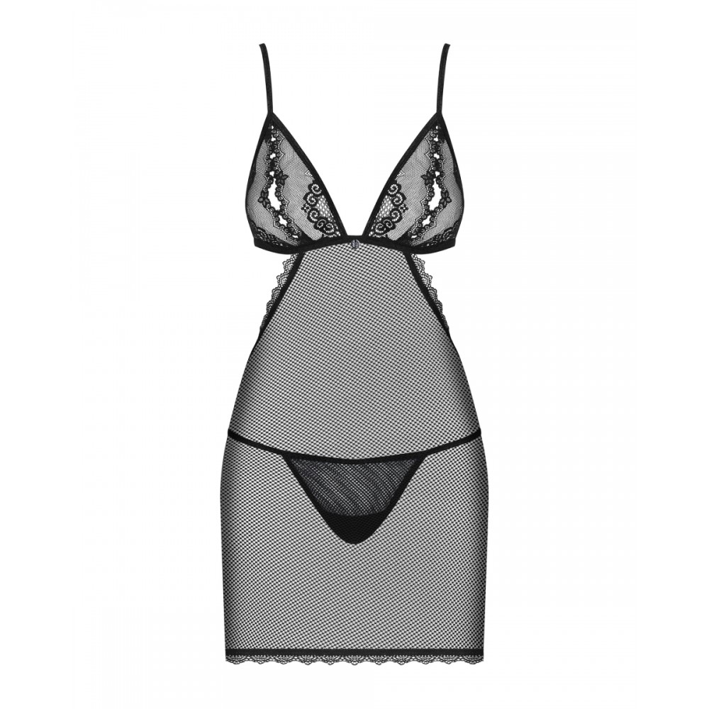 Пеньюар Obsessive Millagro и стринги S/M