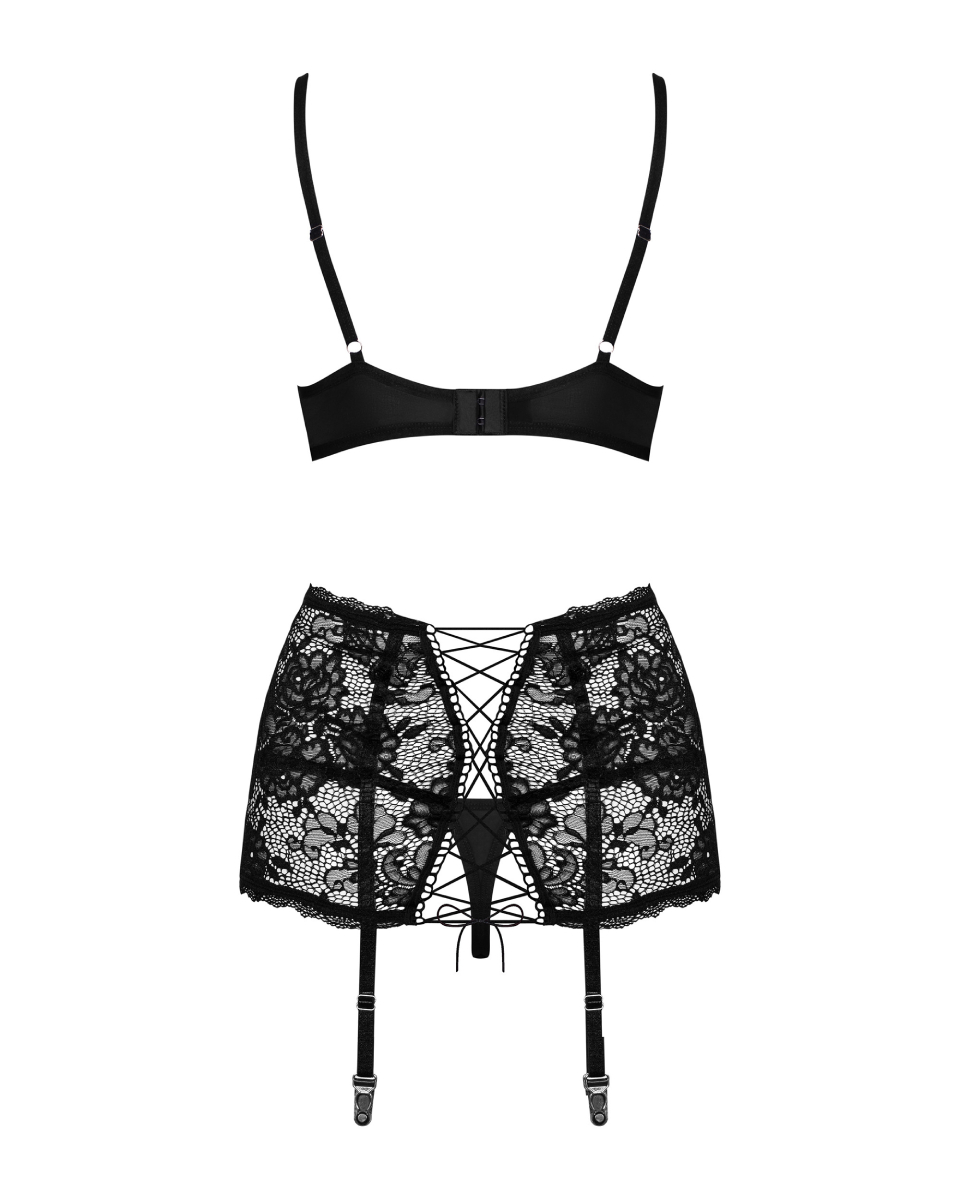Комплект Obsessive Peonesia 3 предмети S/M