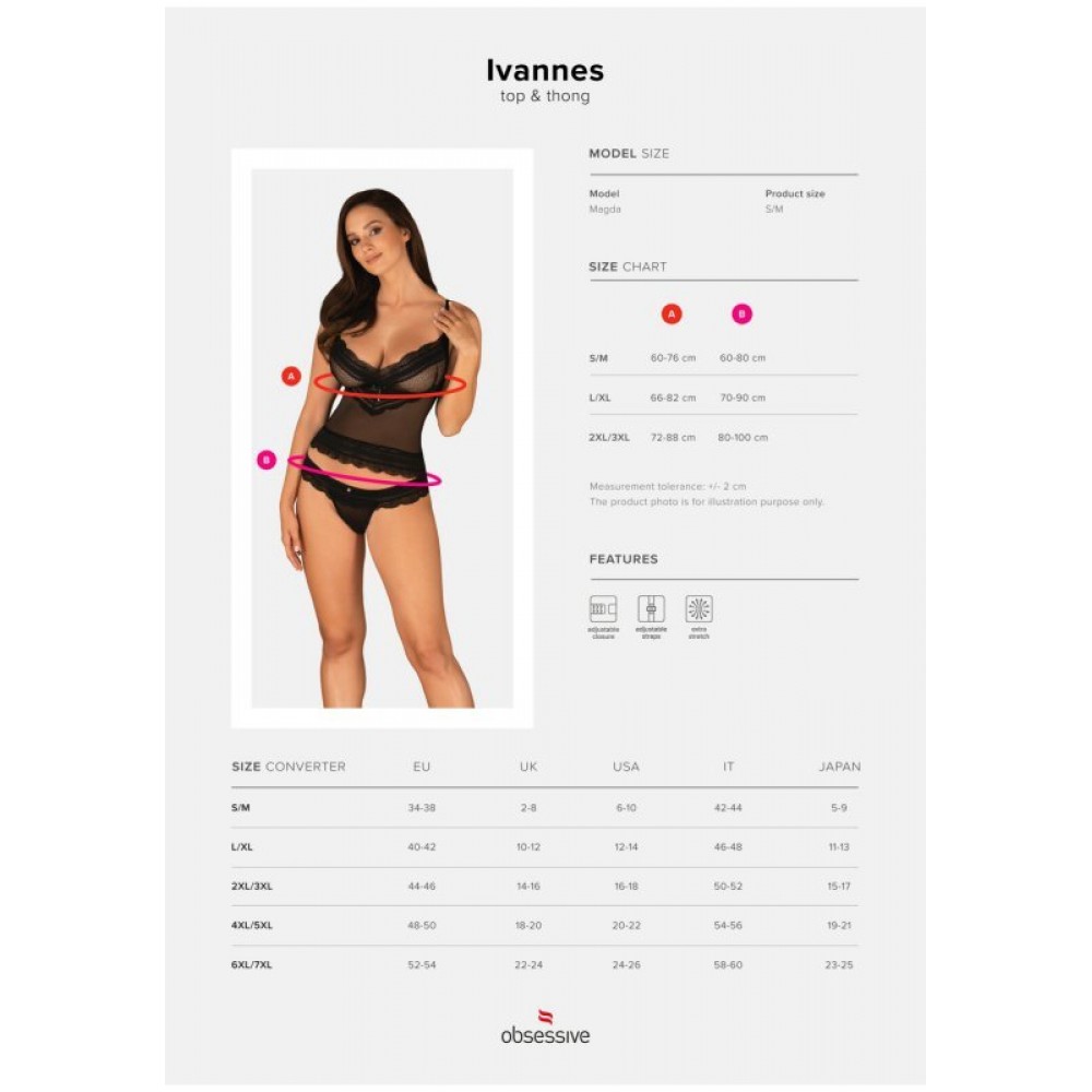Комплект Obsessive Ivannes L/XL