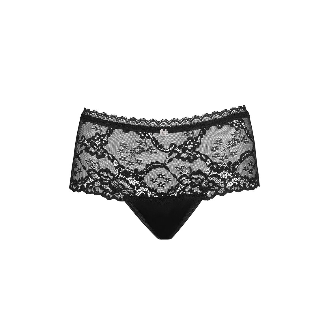 Мереживні трусики-шортики Obsessive RAQUELIA, чорний, S/M