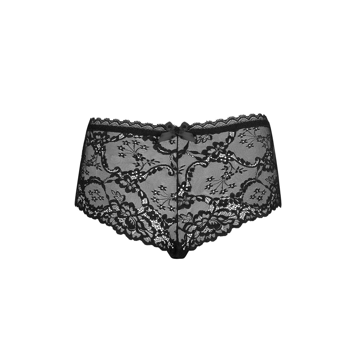 Мереживні трусики-шортики Obsessive RAQUELIA, чорний, S/M