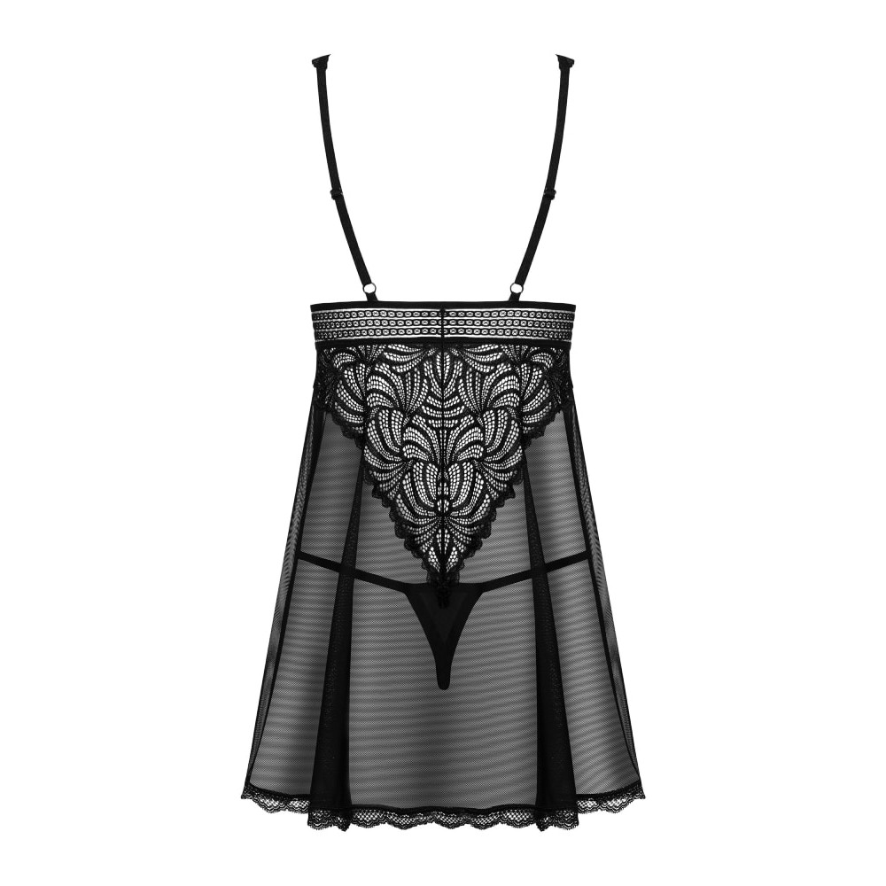 Пеньюар та трусики Obsessive Sweetia XS/S