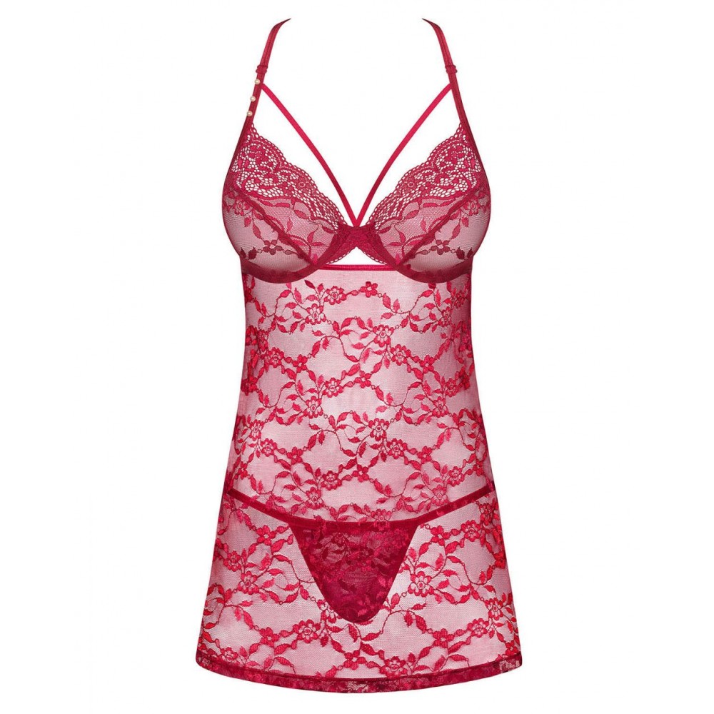Пеньюар та трусики Obsessive Ivetta S/M