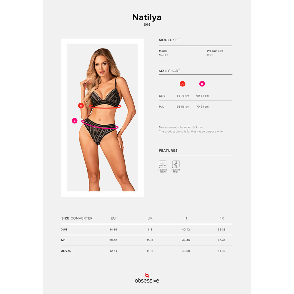 Комплект Obsessive NATALIYA M/L