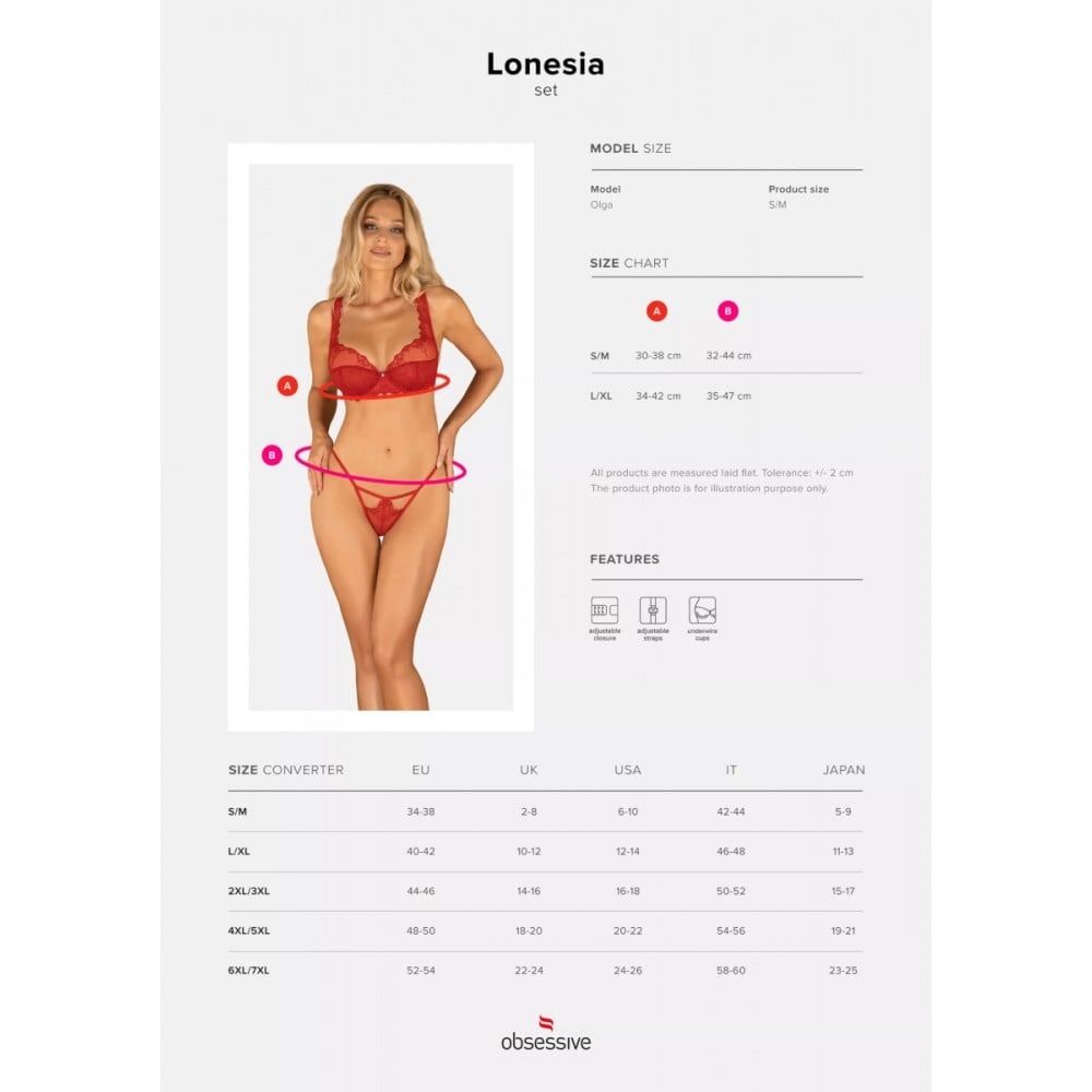 Комплект Obsessive Lonesia L/XL