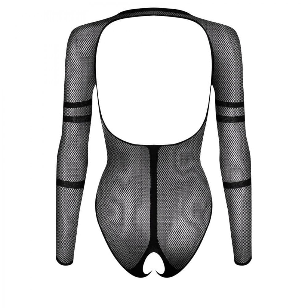 Боди с узором в виде змеи Obsessive B137 и открытым доступом, черный, S/M/L