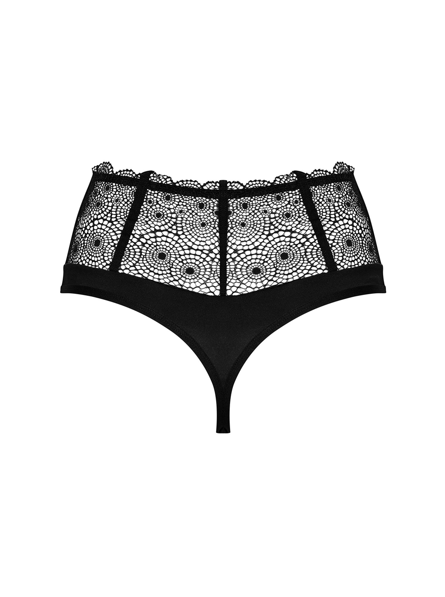 Високі трусики-стрінги Obsessive Sharlotte panties black XXL