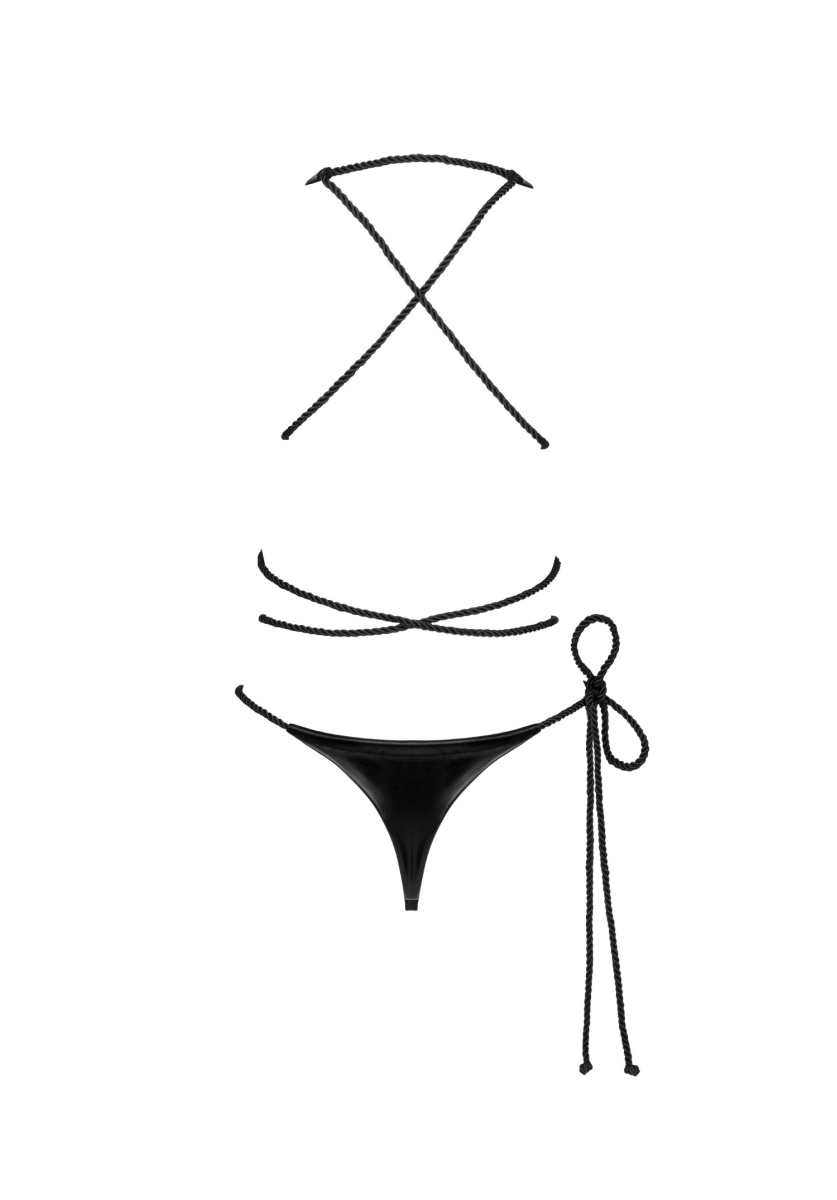 Боди виниловое Obsessive Cordellis crotchless teddy O/S