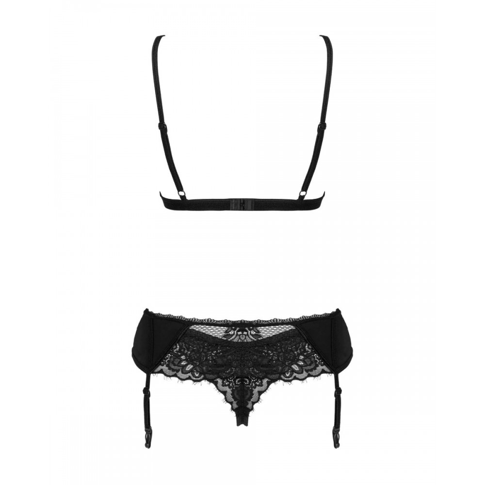 Кружевной комплект Obsessive Maderris 3-pcs set XS/S