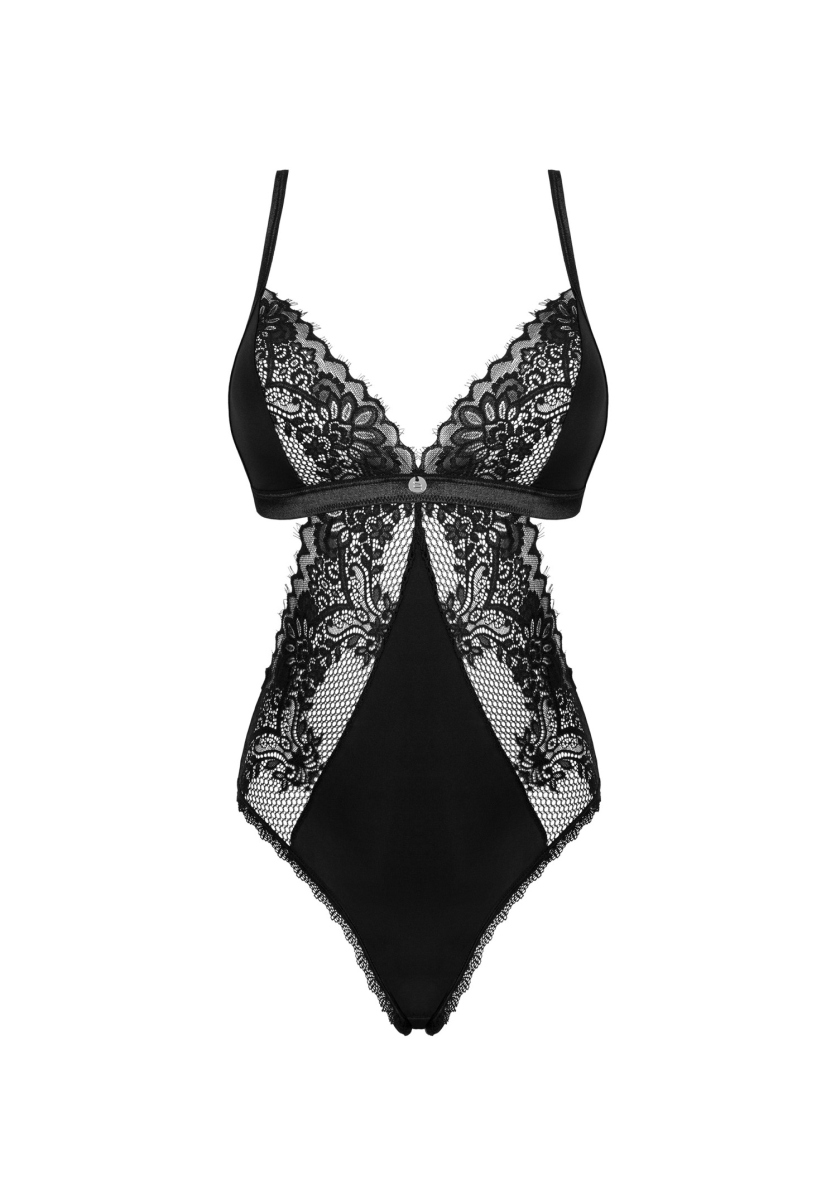 Мереживне боді Obsessive Maderris M/L Чорне