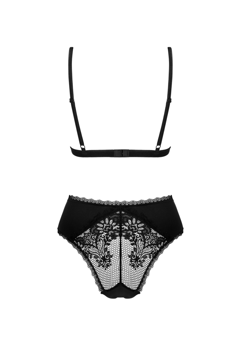 Мереживне боді Obsessive Maderris M/L Чорне