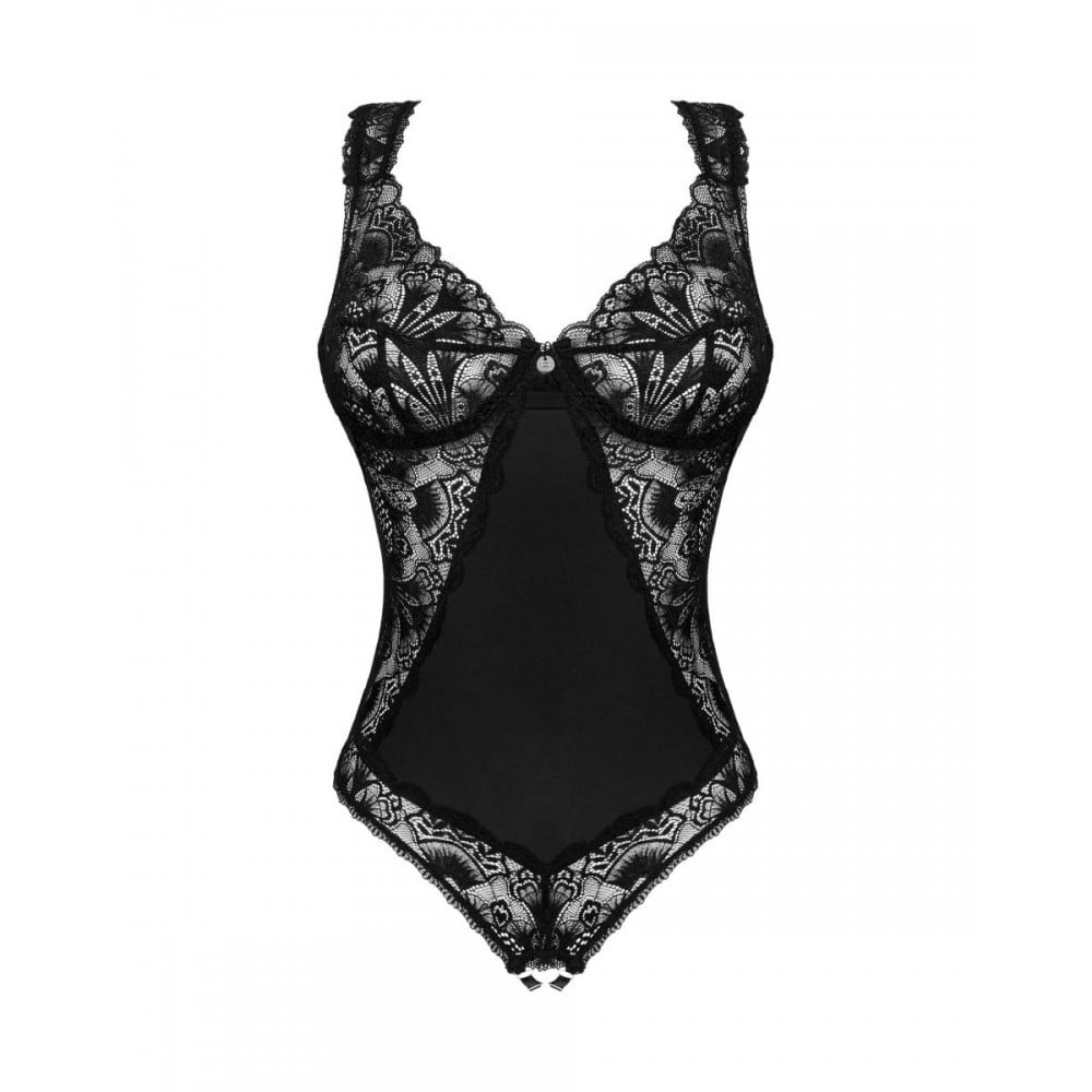 Эротическое кружевное боди с интимным верезом Donna Dream Obsessive M/L