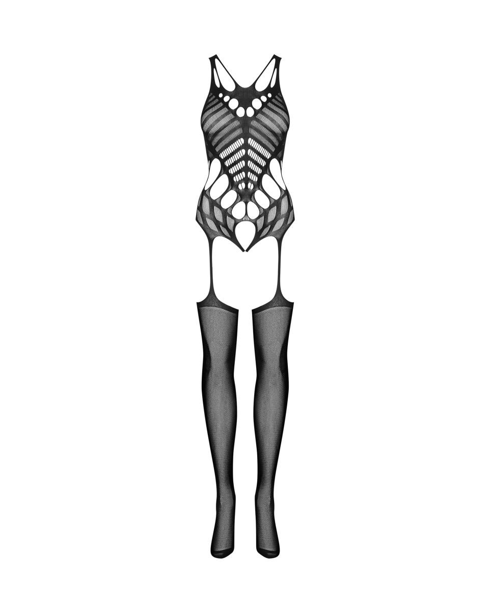 Комбінезон сітка Obsessive Bodystocking G139, чорний, One Size