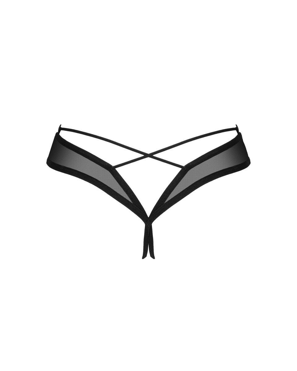 Трусики з відкритим доступом XS/S Roxelia Obsessive, чорні