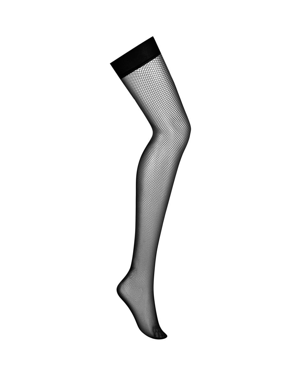 Панчохи в сіточку Obsessive S823 stockings, чорні, S/M/L