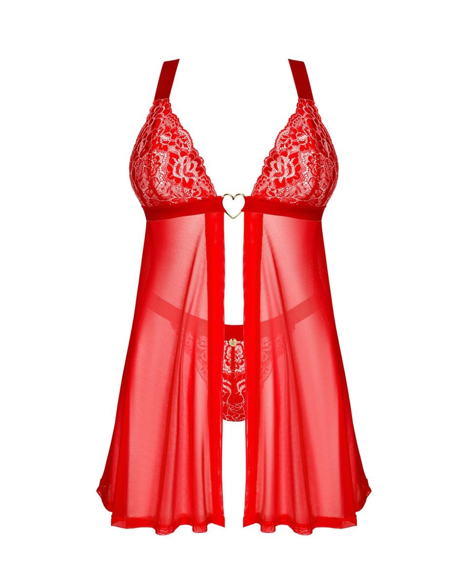 Пеньюар та трусики Obsessive Elianes babydoll & thong XS/S