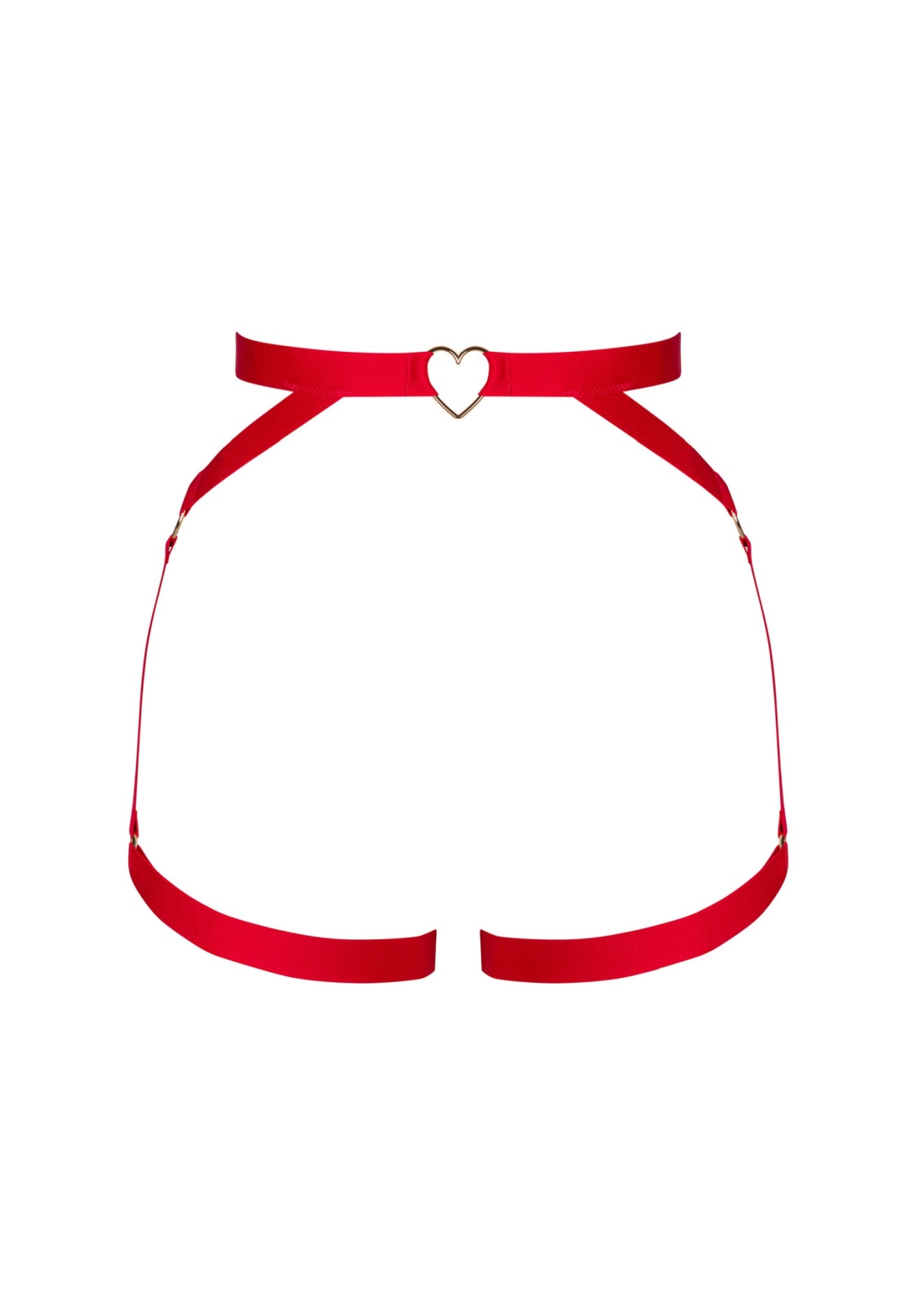 Портупея пояс Obsessive Elianes harness, червона, XS/S