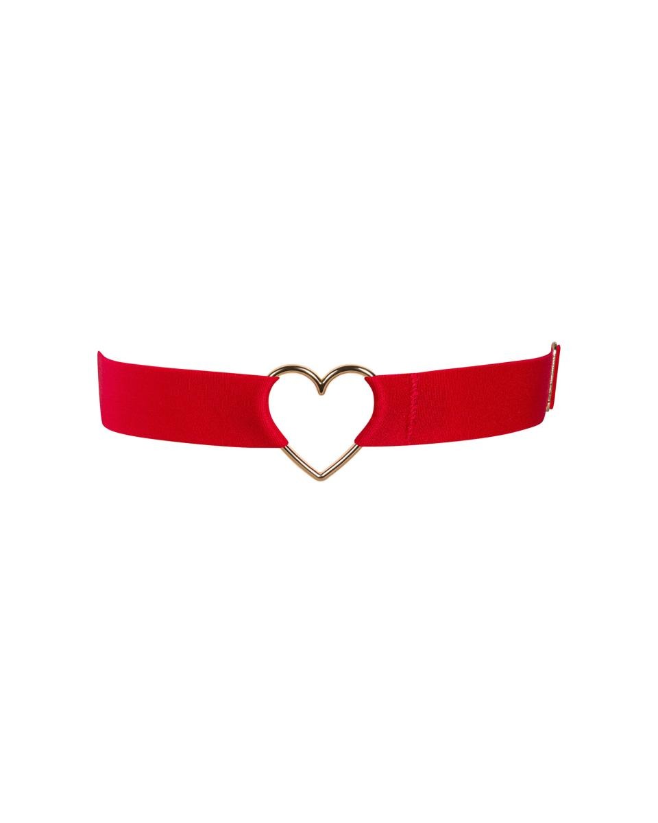 Гартер на одну ніжку серце, червоний Obsessive Elianes garter O/S