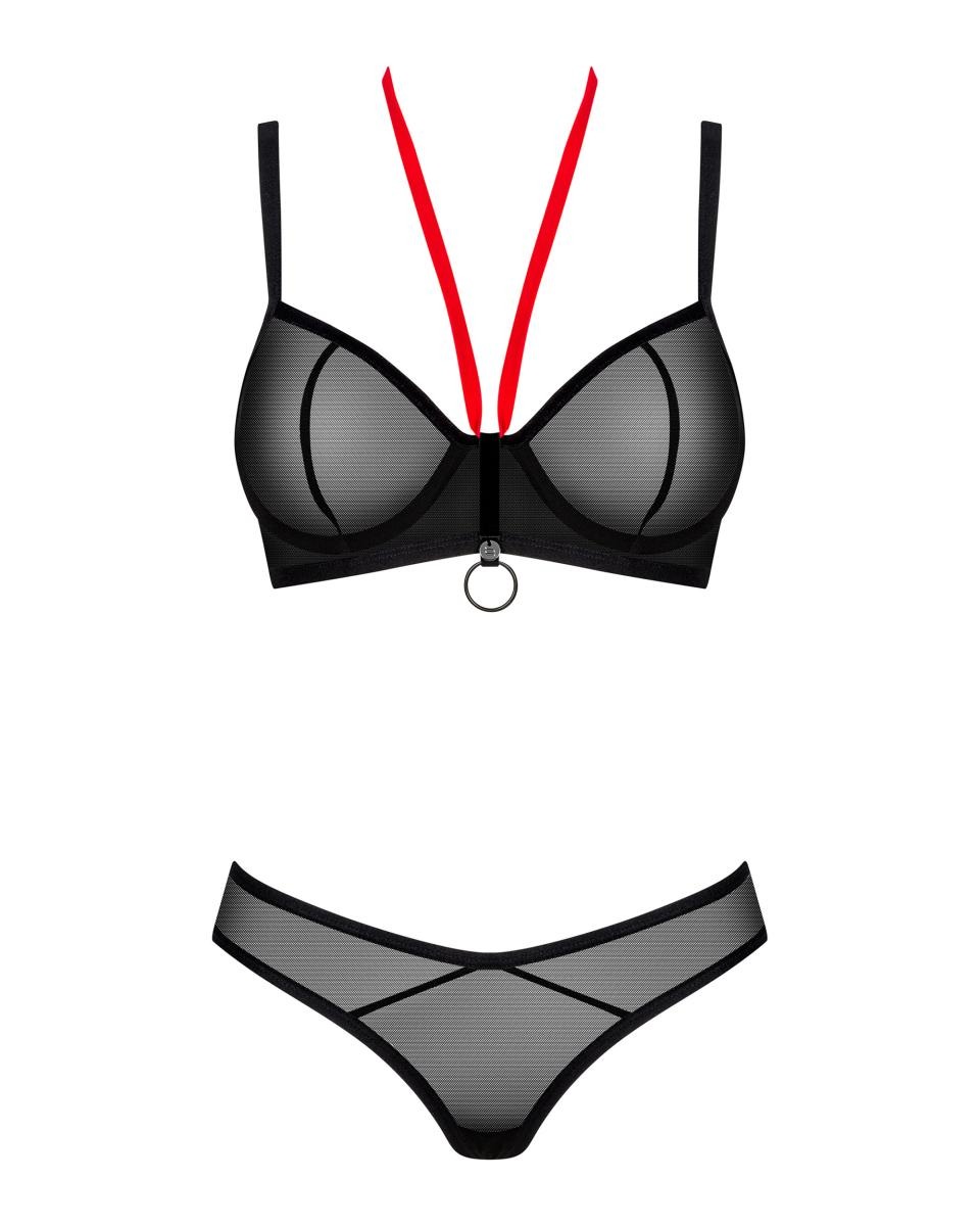 Комплект Obsessive Glandez, черный, XS/S