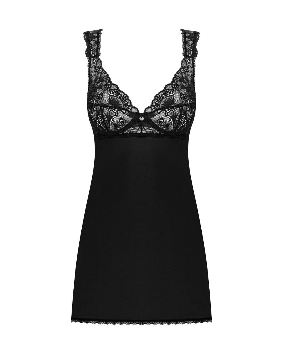 Комплект Пеньюар и трусики Donna Dream babydoll, черный, XS/S
