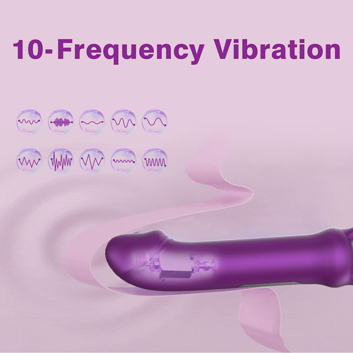 Мини-вибратор Every Night Toys Grace фиолетовый, 10 режимов вибрации