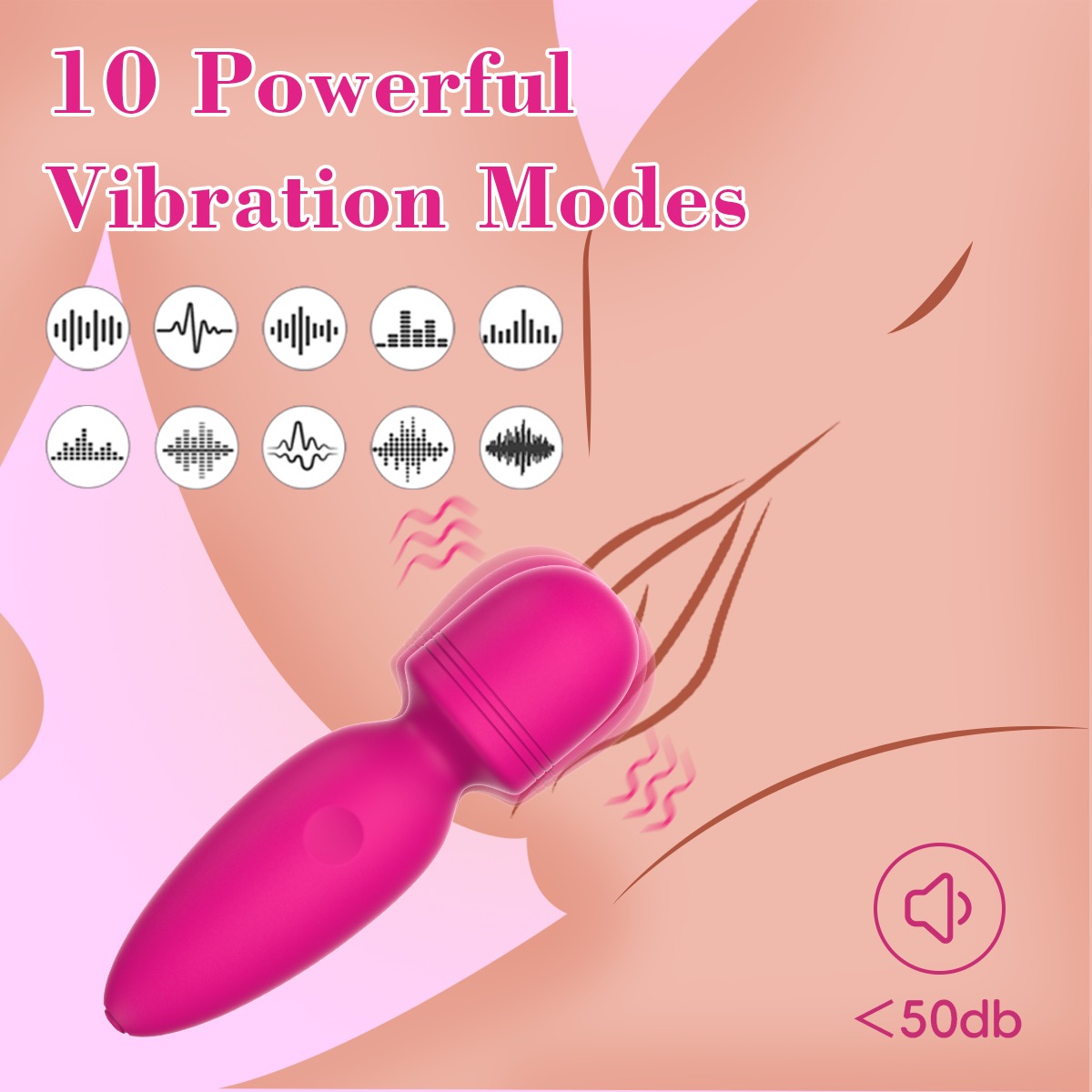 Міні-вібратор мікрофон Every Night Toys Amy рожевий, 10 режимів вібрації