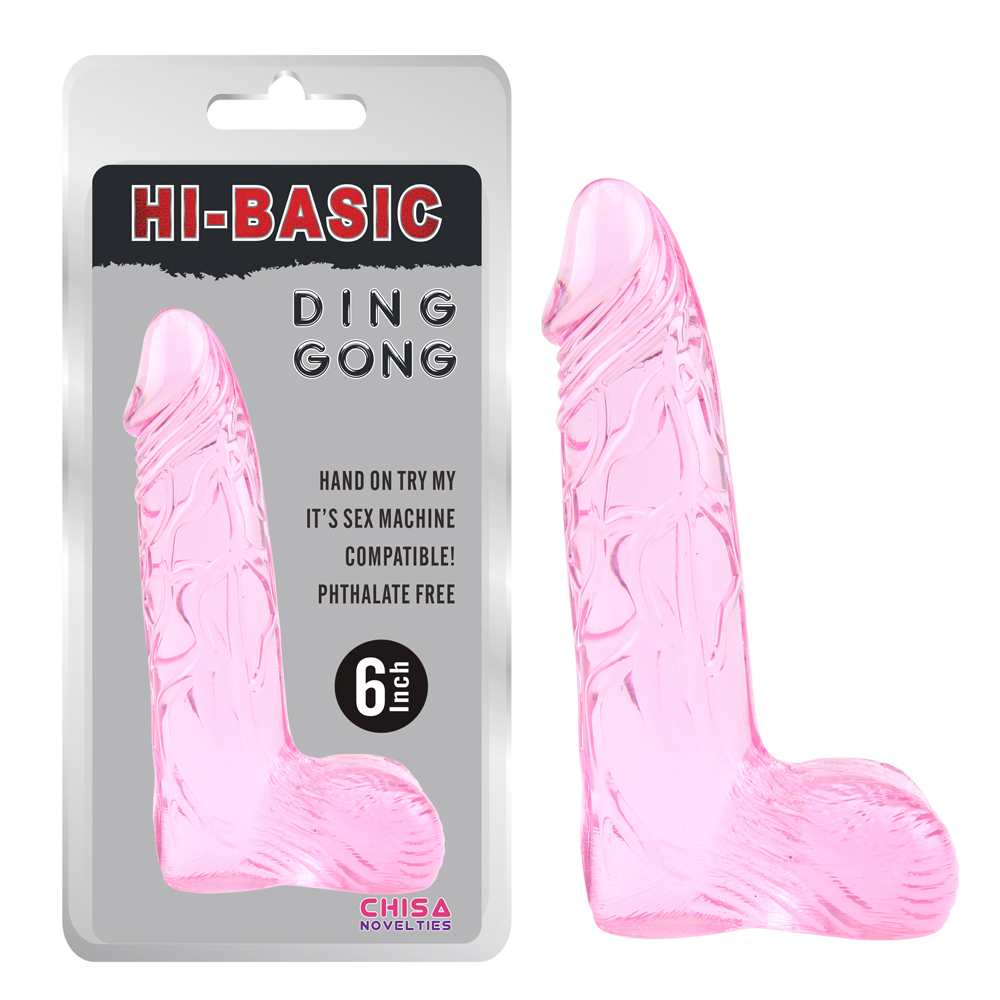 Фалоімітатор з мошонкою Chisa Hi Basic Ding Dong 6, рожевий