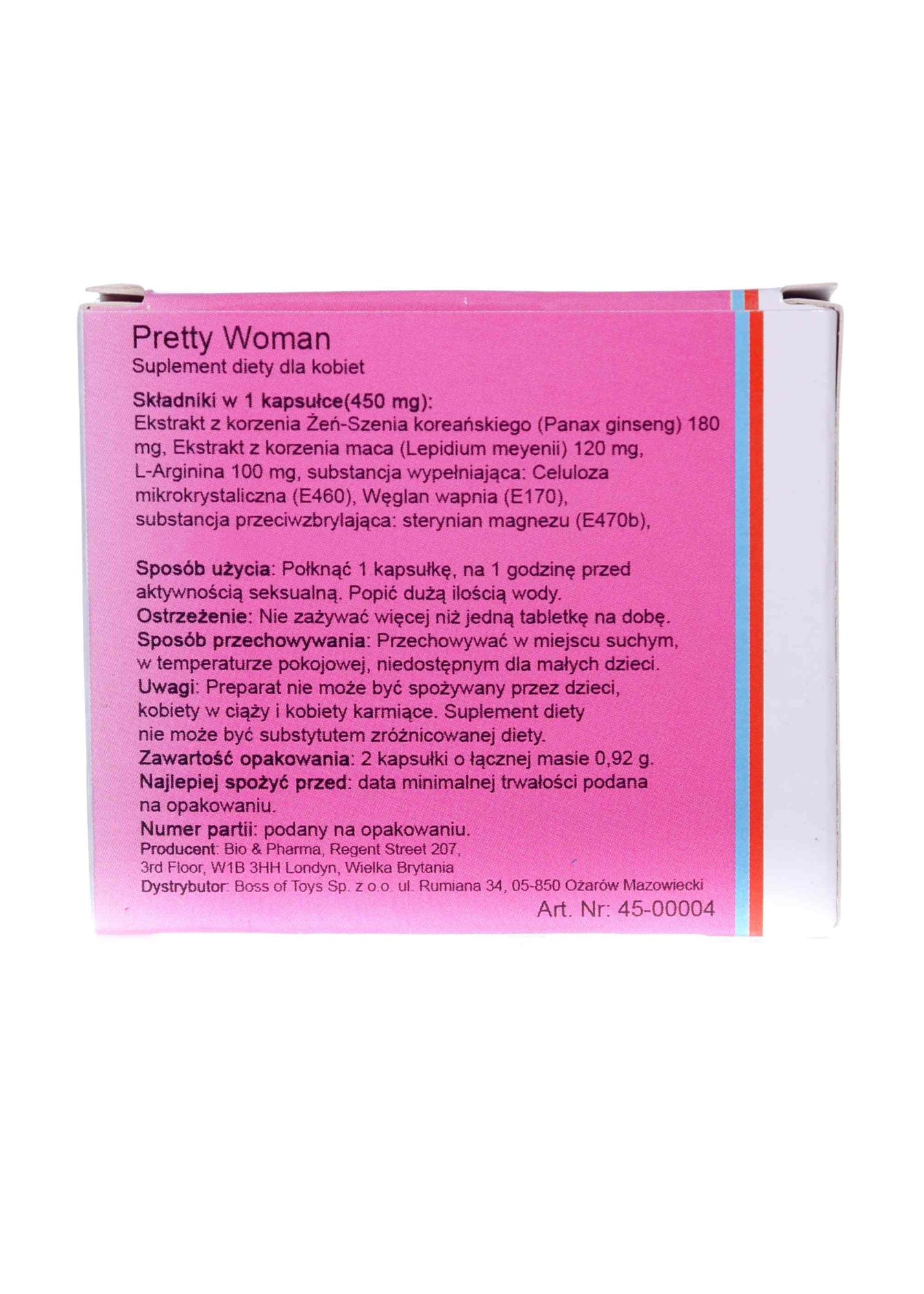 Таблетки возбуждающие для женщин Pretty Woman, 2 капсулы