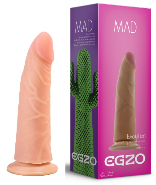 Фалоімітатор реалістичний EGZO MAD Spicy Lover на присосці