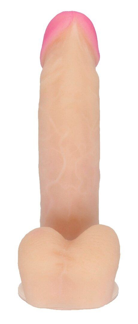 Фаллоимитатор реалистичный с мошонкой EGZO MAD Ciberskin Pushy Lover на присоске