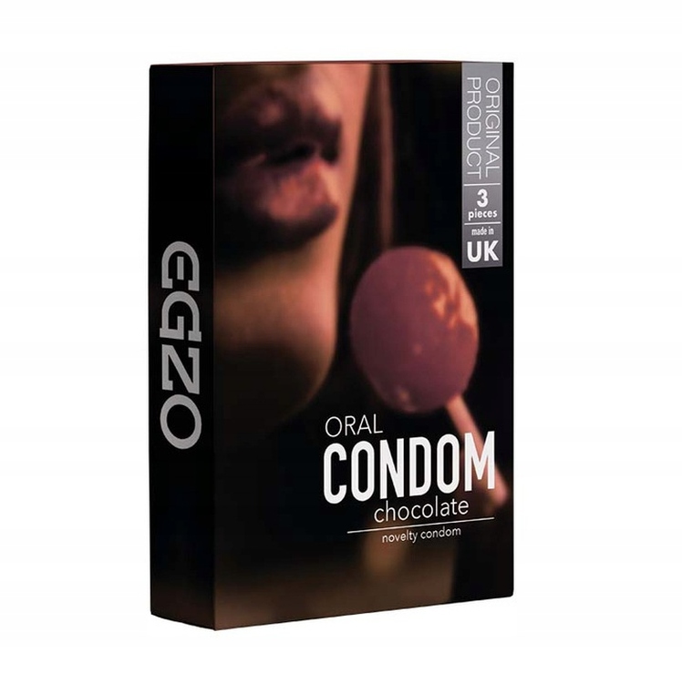 Оральні презервативи EGZO Chocolate зі смаком шоколаду (ціна за упаковку, 3 шт.)