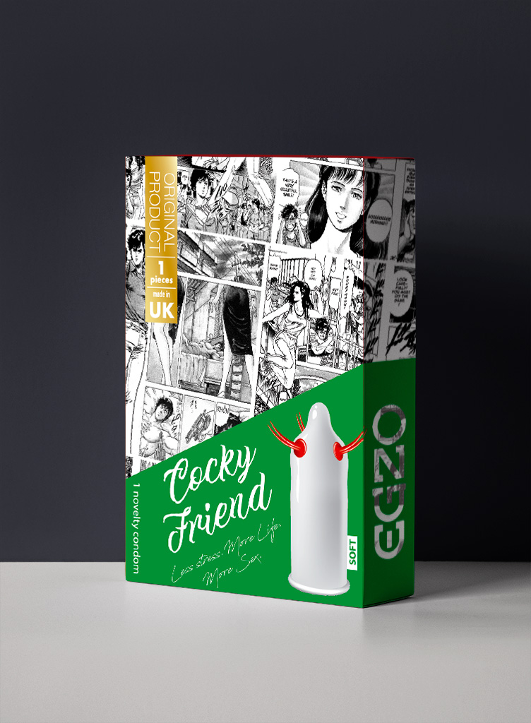 Презерватив со стимулирующими эластичными усиками EGZO Cocky Friend латексный
