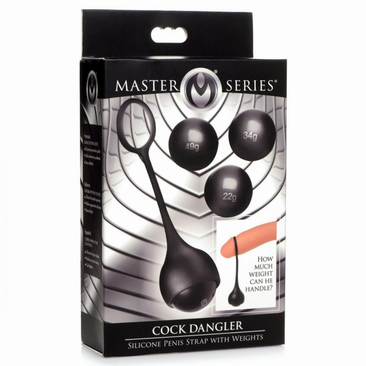 Силиконовая подвеска для пениса Cock Dangler с грузиками – черная,Cock Dangler Siliconen Penishanger