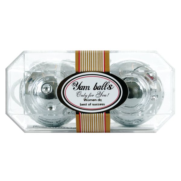 Кулі вагінальні Finger Sleeve Yam Balls зі зміщеним центром ваги, сріблясті